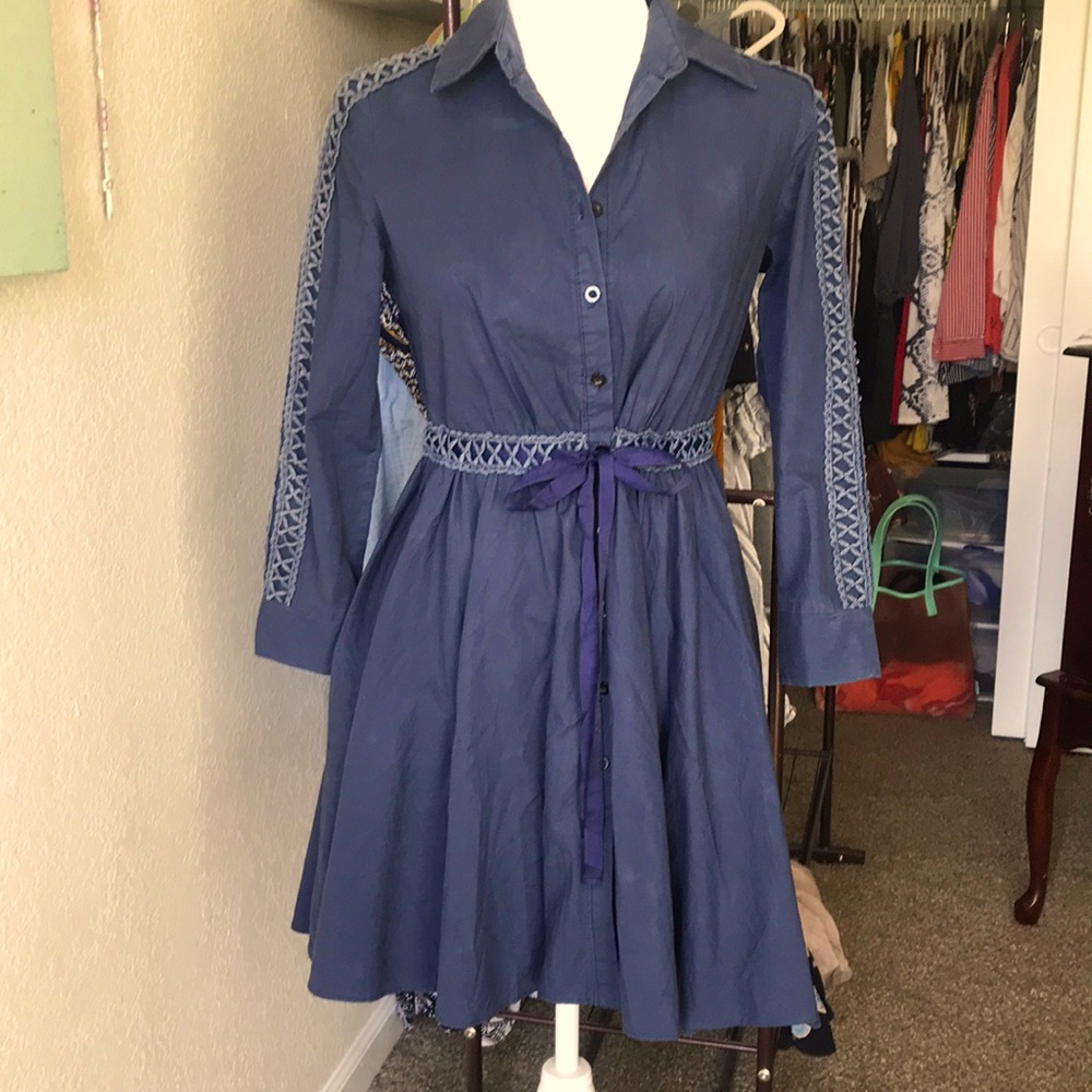 Beautiful Navy dress adjustable waist tie. M